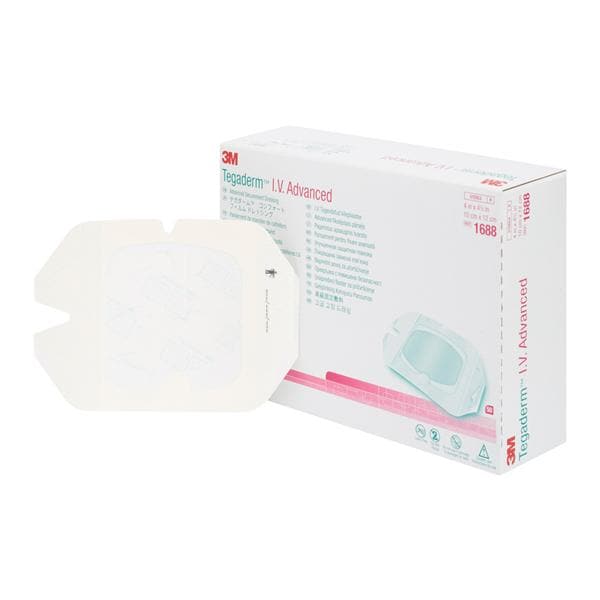 Tegaderm Advanced Film IV Dressing 4x4-3/4" Sterile Adhesive Transparent LF