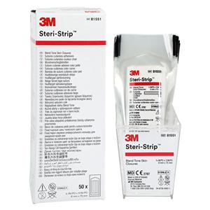 Steri-Strip Skin Closure Strip Non-Woven Fabric 1/4x3" Blend Tone 50/Bx, 4 BX/CA