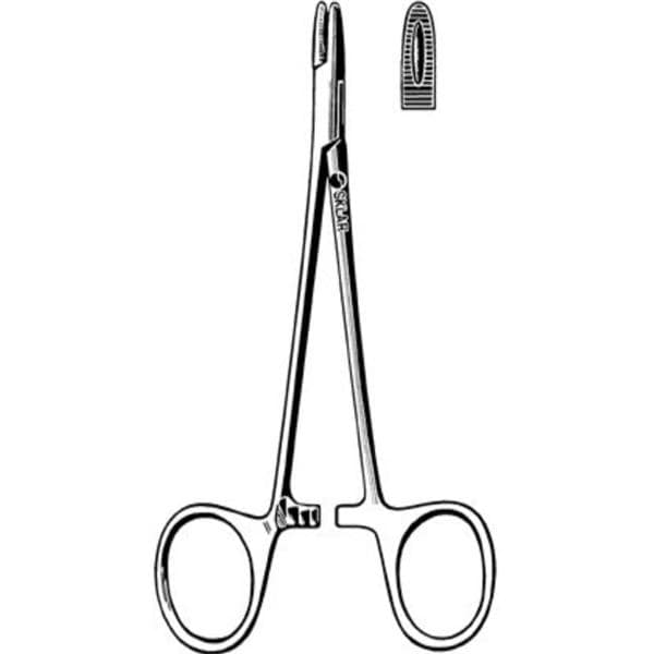 Derf Needle Holder Serrated Jaw 4-3/4" Stainless Steel Ea
