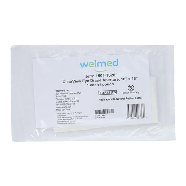 Clearview 16x16" Sterile Surgical Drape Fenestrated, 40 EA/CA