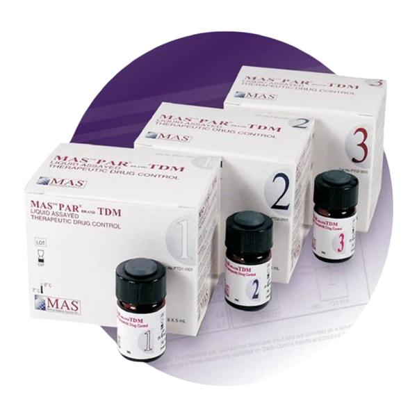 MAS PAR TDM: Therapeutic Drug Monitoring Level 2 Control 6x5mL 6/Pk