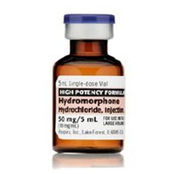 Hydromorphone HCl Injection 10mg/mL SDV 5mL 10/Package