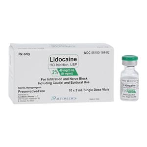 Lidocaine HCl Injection 2% Preservative Free SDV 2mL 10/Package
