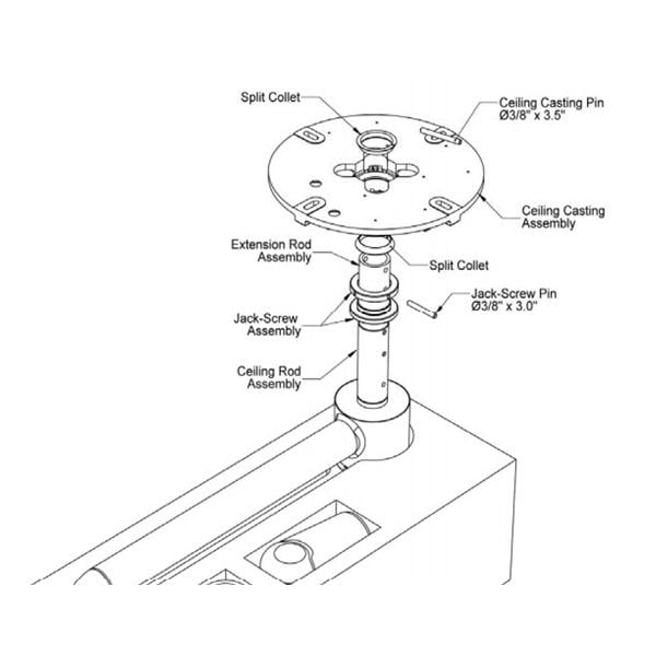 Assembly Ceiling Rod For Exam Light Ea
