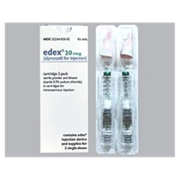 Edex Injection 20mcg Powder Cartridge 2/Package