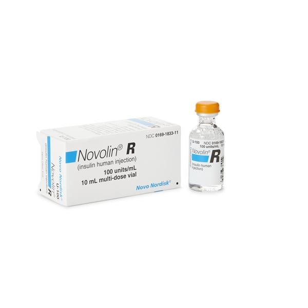 Novolin R Insulin Injection 100u/mL MDV 10mL/Vl