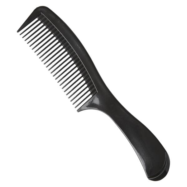 Comb Plastic Large Tooth Black 144/Ca