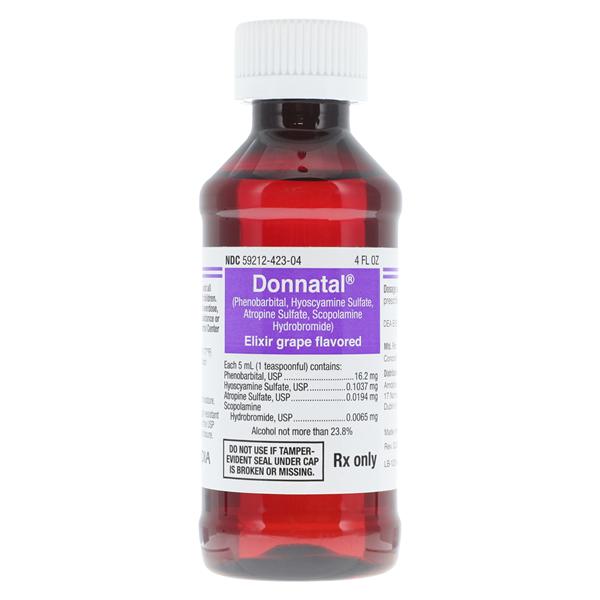 Donnatal Oral Elixir Varied Concentrations Grape Bottle 4oz Each