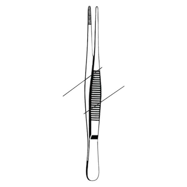 Econo Dressing Forcep Straight 5-1/2" Stainless Steel Sterile 25/Bx