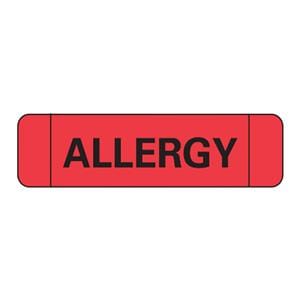 Ident-Alert Wristband Companion Label Red 1-1/2x3/8 500/Rl