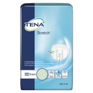 Tena Stretch Incontinence Brief Unisex 33-52" Super White 56/Ca
