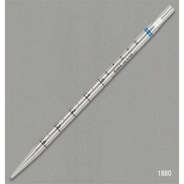 Serological Pipette Polystyrene 5mL Blue Band Sterile 250/Ca
