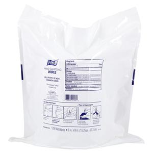 Sanitizer Wipes Purell For Dispener 1200 Count 2/Ca