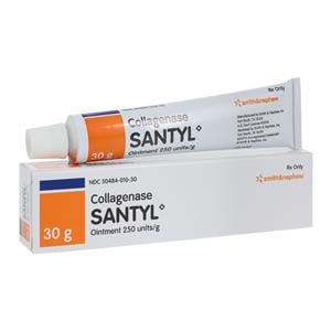 Collagenase Santyl Topical Ointment 250U/gm Tube 30gm Each