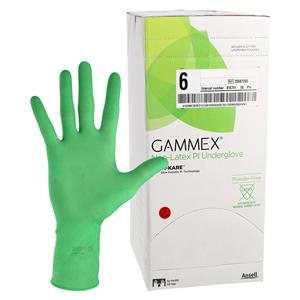GAMMEX Non-Latex PI Underglove Polyisoprene Surgical Gloves 6 Green 50Pr/Bx