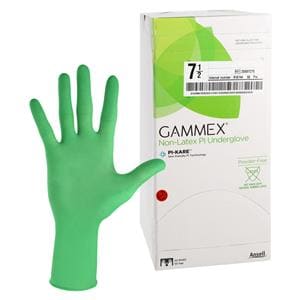 GAMMEX Non-Latex PI Underglove Polyisoprene Surgical Gloves 7.5 Green 50Pr/Bx