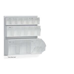 Tilt Bin Clear/White Plastic With Hanger Ea