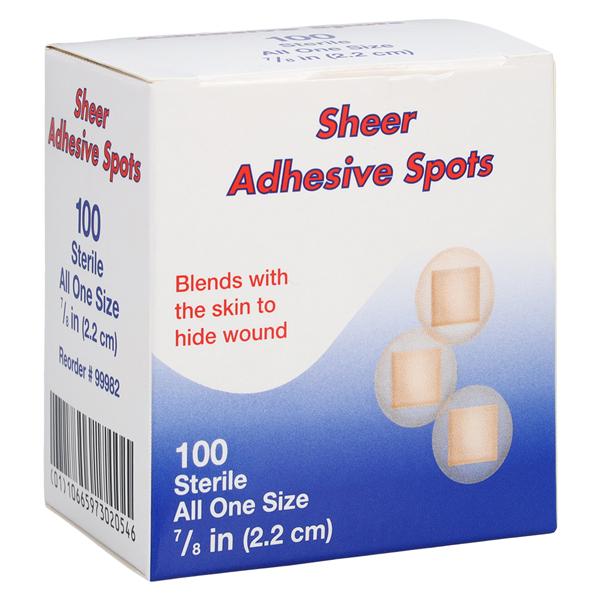 Hospital Quality Adhesive Bandage Plastic 7/8" Sheer Sterile 100/Pk