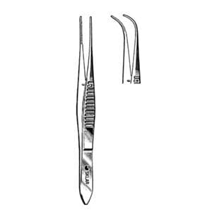 Econo Iris Forcep Half Curve 4" Sterile 25/Bx