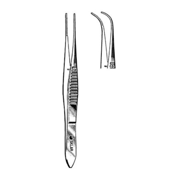 Econo Iris Forcep Half Curve 4" Sterile 25/Bx