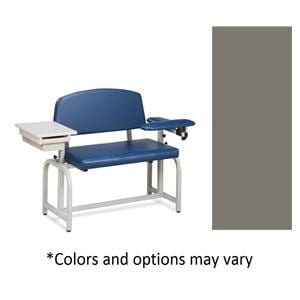 Lab X Series Blood Draw Chair Warm Gray Tubular Steel Frame 400lb Capacity Ea
