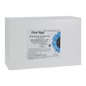 First Sign DOA: Drugs of Abuse Dipcard CLIA Waived 25/Bx
