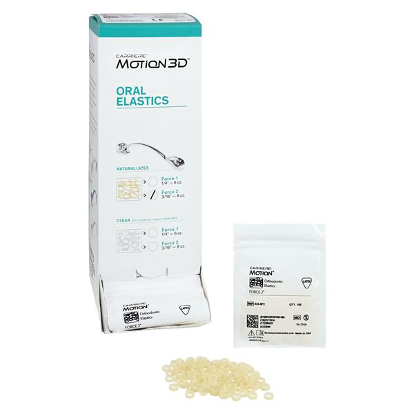 Carriere Motion 3D Intraoral Elastics 3/16 in Amber 50/Pk