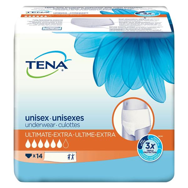 Tena Incontinence Brief Unisex 25-35" Heavy White 64/Ca