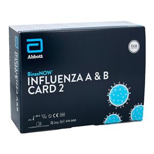 BinaxNOW Influenza A/B Card Test CLIA Waived 22/Bx