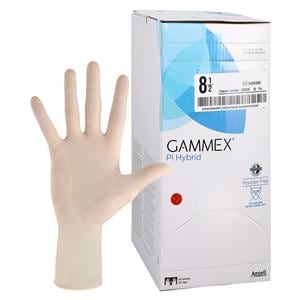 GAMMEX PI Hybrid Polyisoprene / Neoprene Surgical Gloves 8.5 Natural 50Pr/Bx