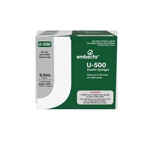 Ultra-Fine Insulin Syringe 31gx6mm _ _ Low Dead Space 500/Ca