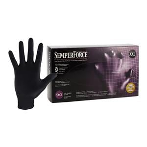 force black Nitrile Exam Gloves 2X-Large Black Non-Sterile