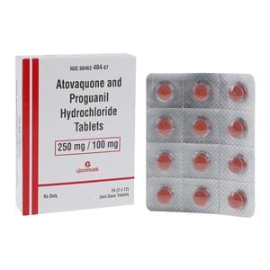 Atovaquone/Proguanil Tablets 250mg/100mg Unit Dose 24/Package Each