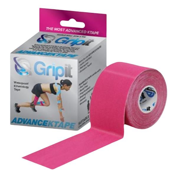 Strapit Kinesiology Tape Cotton/Lycra/Spandex 4"x5.5yd Pink Ea