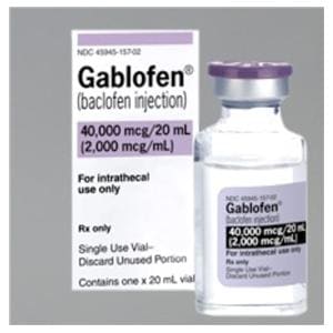 Gablofen Injection 2,000mcg/mL SDV 20mL Each