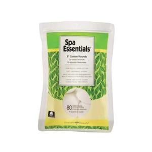Spa Essentials Cotton Rounds 3" White Disposable 4000/Ca