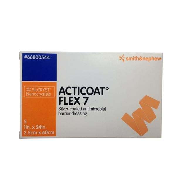 Acticoat Flex 7 Silver Barrier Dressing 1x24" 1 Ply Sterile Low Adherent