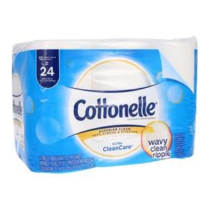 Cottonelle Soft Bath Toilet Tissue White 1 Ply 12/Bg