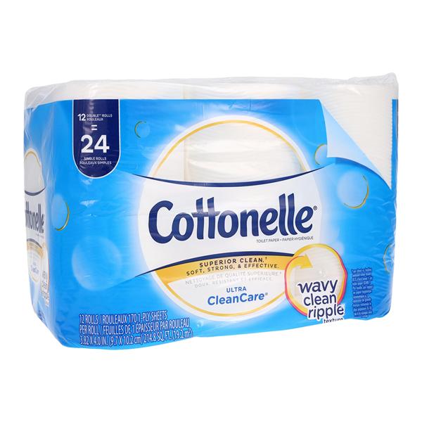 Cottonelle Soft Bath Toilet Tissue White 1 Ply 12/Bg