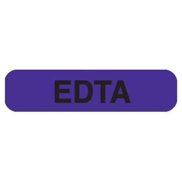 Lab Label "EDTA" Purple 1.625x.375" 1000/Pk