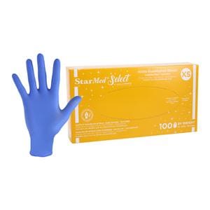 velvet Nitrile Exam Gloves X-Small Violet Blue Non-Sterile