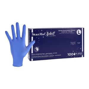 velvet Nitrile Exam Gloves Large Violet Blue Non-Sterile