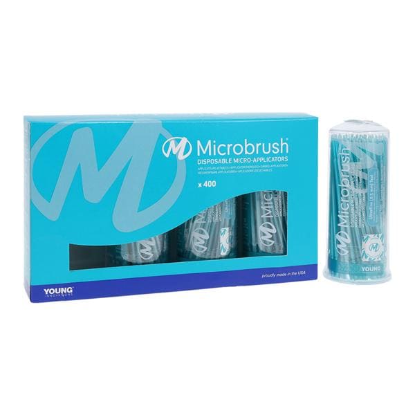 Microbrush Bendable Micro Applicator Ultra Fine Teal 400/Pk