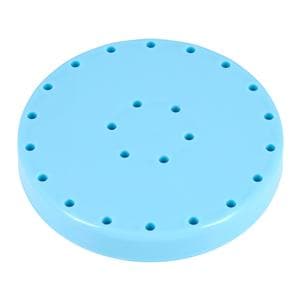 Bur Block Magnetic Plastic 24 Hole Blue Ea