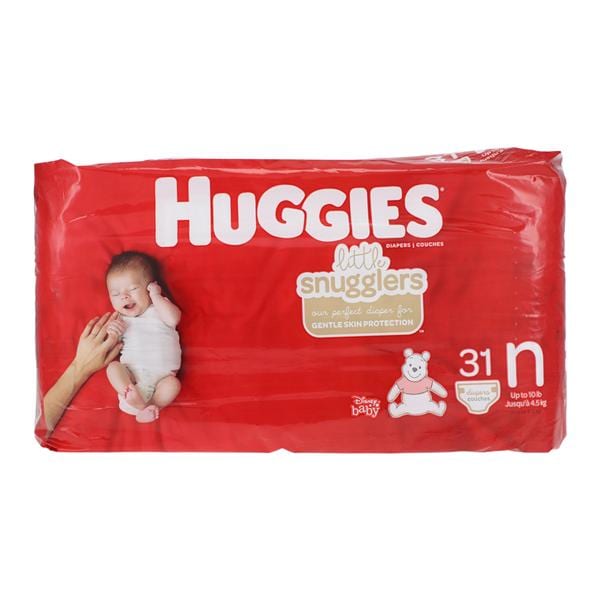 Huggies Diaper Maximum Unisex White Fragrance Free 0-10lbs 31/Pk