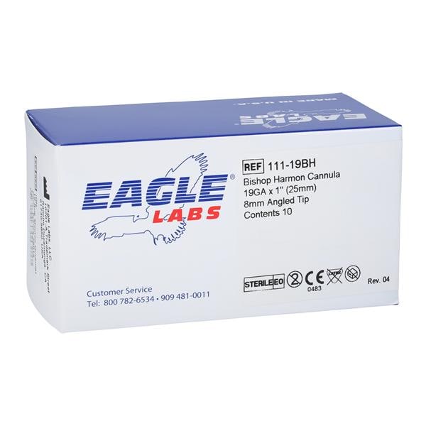 Cannula Anterior Chamber Bishop Harmon 19gx1" 8mm Angled/Flattened Tip 10/Bx