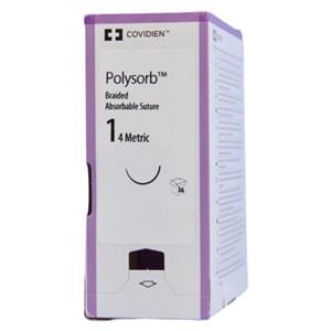 Polysorb Suture 1 36" Lactomer Glycolide/Lactide Copolymer Brd HGS-21 Vio 36/Ca