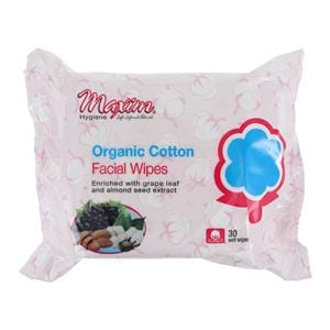 Wipes Organic Cotton White 30/Pk