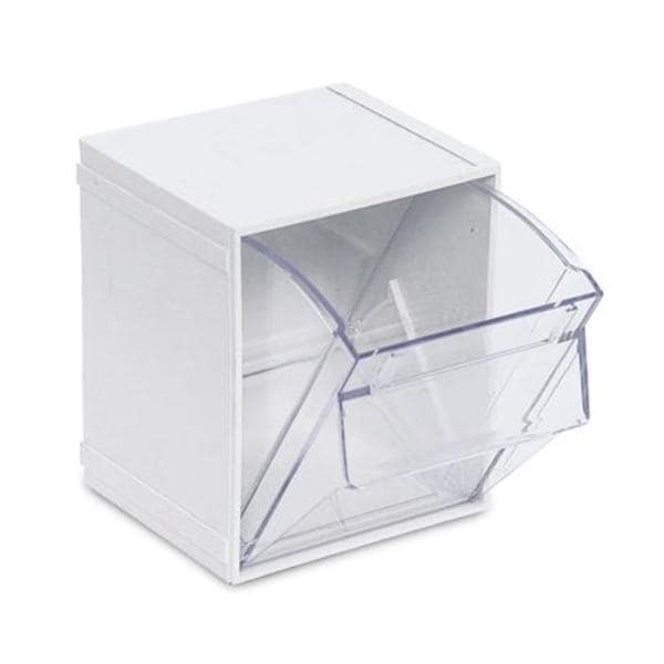 Tilt Bin White/Clear 4.75x5.25x6.25" Ea