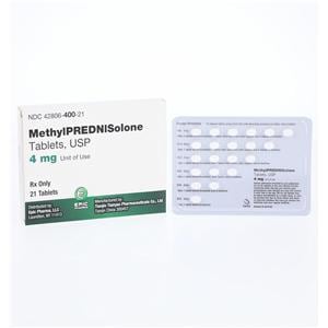 Methylprednisolone Tablets 4mg Unit Dose 21/Package Each
